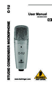 STUDIO CONDENSER MICROPHONE	  A50[removed]C‑1U