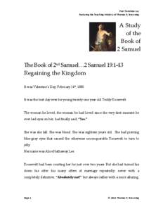 Microsoft Word - Lesson[removed]Samuel 19.1-43_ Regaining the Kingdom
