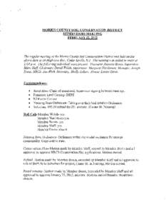 MORRIS COUNTY SOIL CONSERVATION DISTRICT SUPERVISORS MEETING FEBRUARY 22, 2012 The regular meeting of the Morris County Soil Conservation District was held on the above date at 16 Highview Ave., Cedar Knolls, NJ. The mee