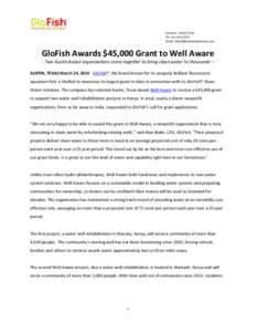 Microsoft Word - FINAL Well Aware Grant Award Press Release