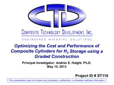 Optimizing the Cost and Performance of Composite Cylinders for H2 Storage using a Graded Construction