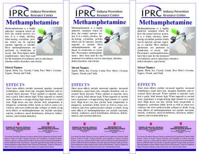 IPRC  Indiana Prevention Resource Center  Methamphetamine