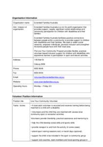 COMMUNITY GRANTS PROGRAM - APPLICATION FORM