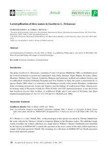 Lectotypification of three names in Gaultheria L. (Ericaceae)