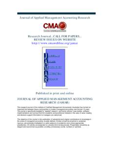 Microsoft Word - Journal of Applied Management Accounting Research-MA Section-AAA-2011.docx