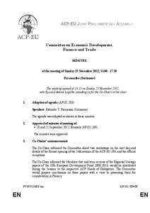 International development / ACP–EU Joint Parliamentary Assembly / European Development Fund / African /  Caribbean and Pacific Group of States / Michael Gahler / Economic Partnership Agreements / International trade / International relations / International economics