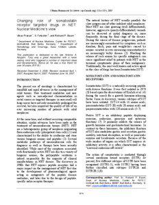 J Pharm Pharmaceut Sci (www. cspsCanada.org): 321s-337s, 2007  The natural history of NET usually parallels the