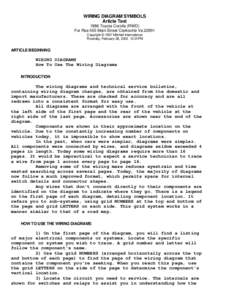 WIRING DIAGRAM SYMBOLS Article Text 1986 Toyota Corolla (RWD) For Rse 555 Main Street Clarksville Va[removed]Copyright © 1997 Mitchell International Thursday, February 28, [removed]:01PM