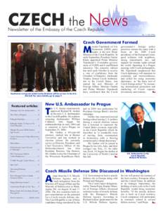 CZECH the News  Newsletter of the Embassy of the Czech Republic M