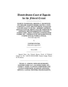 United States Court of Appeals for the Federal Circuit ______________________ MARK R. RASMUSON, BRENDA S. RASMUSON, IVA MILLER, MARTIN MEIER, DAVID A. JUST,