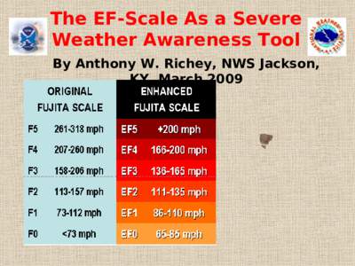 The EF-Scale As a Severe Weather Awareness Tool By Anthony W. Richey, NWS Jackson, KY, March 2009  Objectives