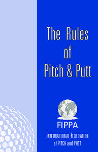 The Rules of Pitch & Putt