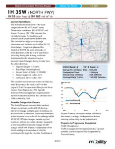 Mobility Investment Priorities Project  Dallas/Fort Worth IH 35W