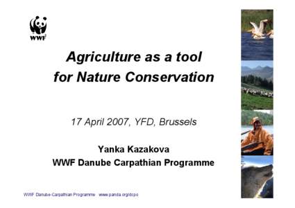 Agriculture as a tool for Nature Conservation 17 April 2007, YFD, Brussels Yanka Kazakova WWF Danube Carpathian Programme