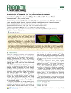 Adsorption of Arsenic on Polyaluminum Granulate