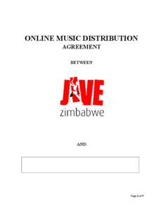 ONLINE MUSIC DISTRIBUTION AGREEMENT BETWEEN AND