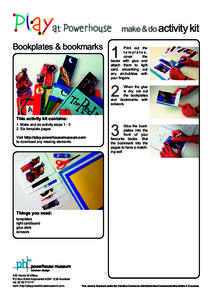 make & do activity kit  Bookplates & bookmarks 1