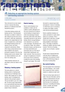tenement fact sheet 4	 Selecting an appropriate heating system and heating controls  4