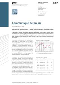 KOF Centre de recherches conjoncturelles 75  ETH Zurich