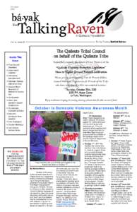 October 2012 Vol. 6, Issue 9  The Quileute Tribal Council