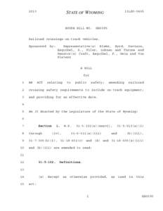 2013 General Session - Introduced Version - HB0095 - Railroad crossings-on-track vehicles.