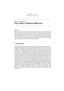 RMM Vol. 2, 2011, 1–7 http://www.rmm-journal.de/ James M. Buchanan  The Limits of Market Efficiency