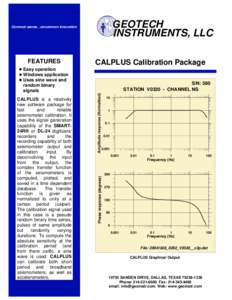 Technology / Calibration / Audio power / Engineering / Measurement / Measuring instruments / Seismometer