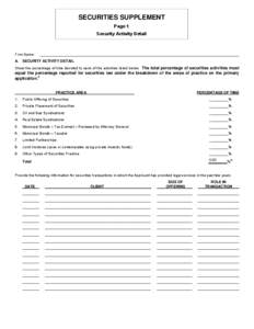 SUPP-SS2[removed]SECURITIES SUPPLEMENT Page 1 Security Activity Detail