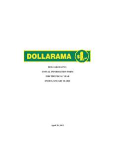 Microsoft Word - MONTREAL-#[removed]v14-Dollarama_-_AIF_2011.DOC