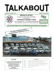 Edition Number 121  April / May 2015 INNISFAIL & DISTRICT Community Information Newsletter