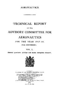 AERONAUTICS.  TECHNICAL REPORT OJF THE  ADVISORY COMMITTEE FOR