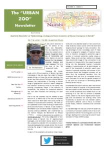 VOLUME 2, ISSUE 3  The “URBAN ZOO” Newsletter MAY,2015