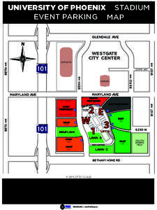 UNIVERSITY OF PHOENIX STADIUM EVENT PARKING MAP N  OUTLETS