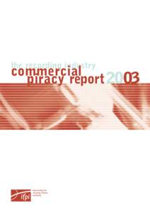 the recording industry  commercial piracy report 2003  Introduction