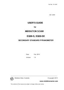 Part No  ϹЄ 2007 USER’S GUIDE for