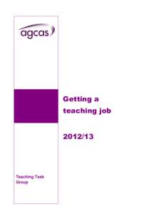 Getting a teaching job[removed]Teaching Task Group