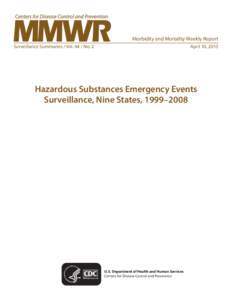 Morbidity and Mortality Weekly Report Surveillance Summaries / VolNo. 2 April 10, 2015  Hazardous Substances Emergency Events