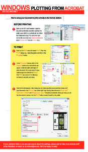 WINDOWS PLOTTING FROM ACROBAT UW CBE ARCHNET How to setup your document to print correctly to the Archnet plotters:  BEFORE PRINTING