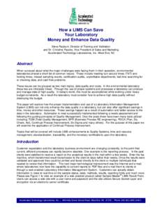 _How a LIMS can save your Laboratory Money and Enhance Data Quality.PDF