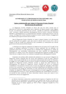 Commission UIP des Affaires des Nations Unies Point 4 UNCR.1 10 octobre 2011