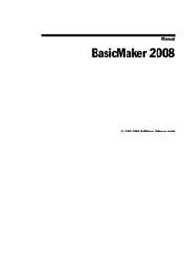 Manual  BasicMaker 2008 © SoftMaker Software GmbH