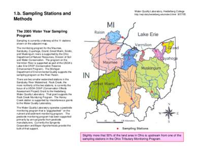 1.b. Sampling Stations and Methods Water Quality Laboratory, Heidelberg College http://wql-data.heidelberg.edu/index2.html[removed]