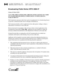 Broadcasting Public Notice CRTC[removed]