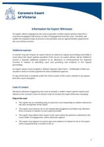 Microsoft Word - Information for Expert Witnesses.doc