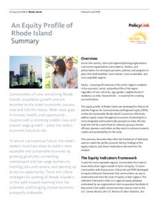 An Equity Profile of Rhode Island  PolicyLink and PERE An Equity Profile of Rhode Island