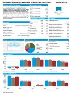 Great-West Moderately Conservative Profile II Fund Initial Class Investment Objective and Strategy Morningstar® Ratings  The investment seeks income and capital appreciation