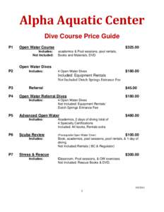 Microsoft Word - Dive Manual Price 2011