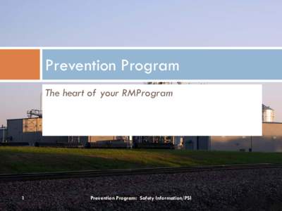 Ethanol Facility Prevention Program