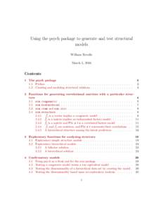 Using the psych package to generate and test structural models William Revelle March 5, 2016  Contents