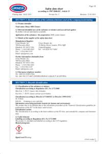 Toxicology / Documents / Globally Harmonized System of Classification and Labelling of Chemicals / Hazard analysis / Safety engineering / Material safety data sheet / Chemical safety assessment / Dangerous Substances Directive / Risk and Safety Statements / Safety / Occupational safety and health / Health